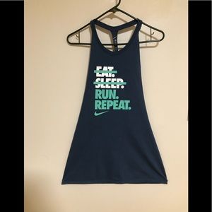 Nike Custom Navy Blue Tank Top